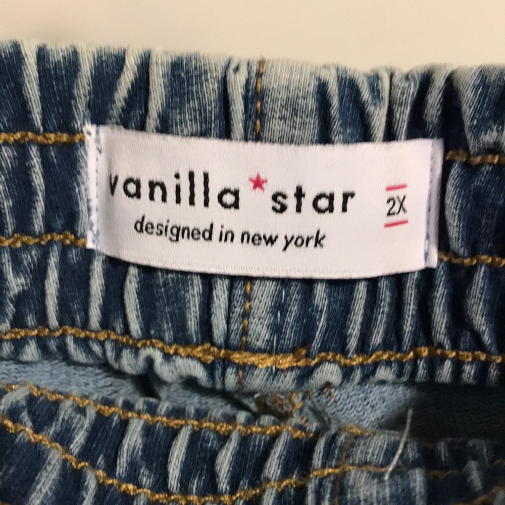 Women’s Blue Knit Cargo Pants with slightly bootcut - Picture 4 of 7